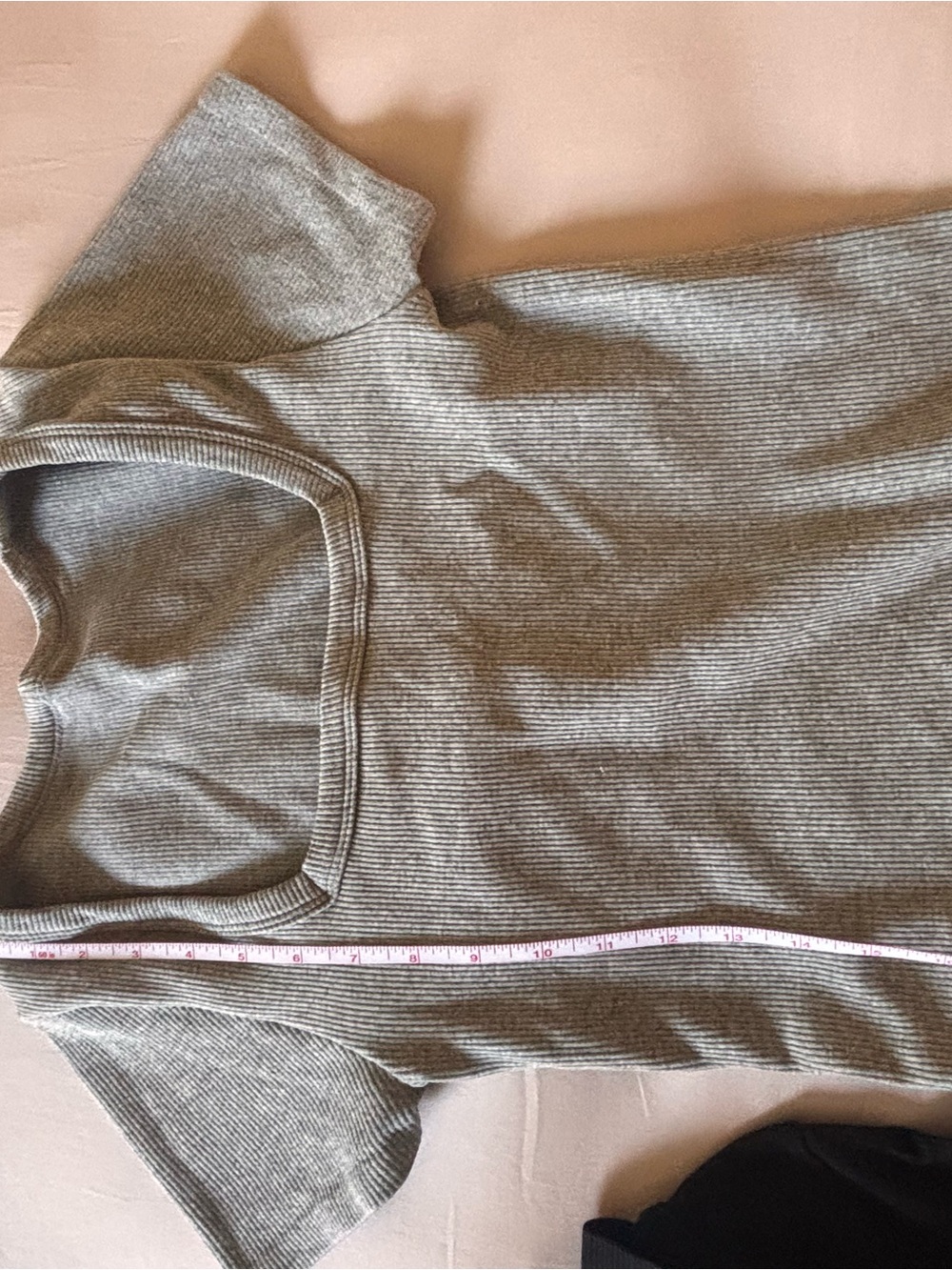 3-Piece Ribbed Knit Top Bundle | Gray, White & Black | Square & Crew Neck Basics - Picture 6 of 8